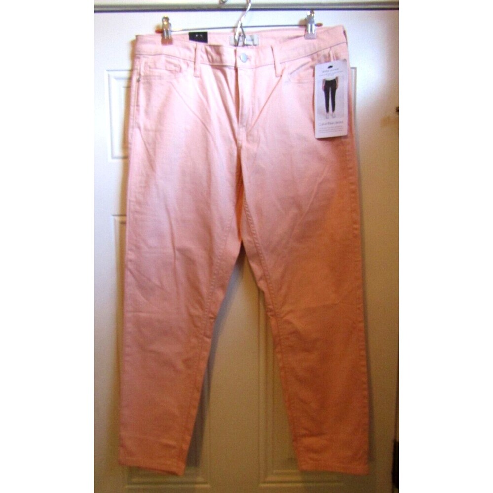 Calvin Klein Jeans Pink Ankle Skinny Jean Chintz Rose NWT Womens Size 12 - Picture 3 of 10